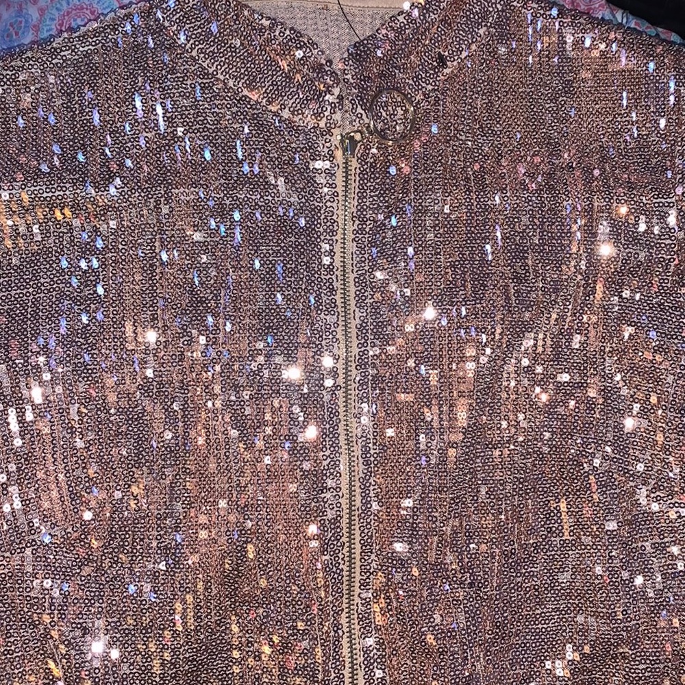 Fashion nova - Rose gold sequence jumpsuit
